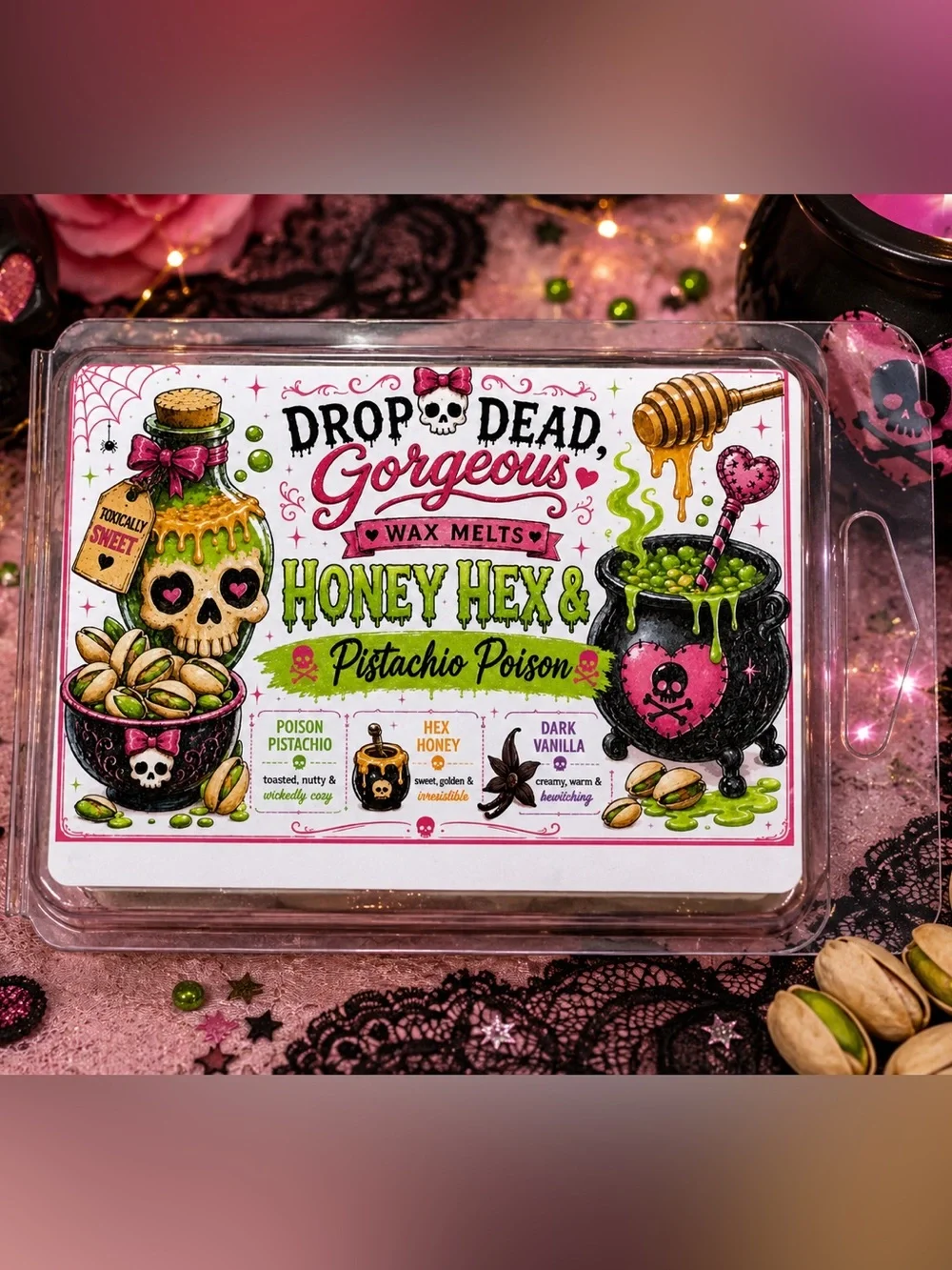 Drop Dead Gorgeous Honey Hex & Pistachio Pop Soy Wax Melts